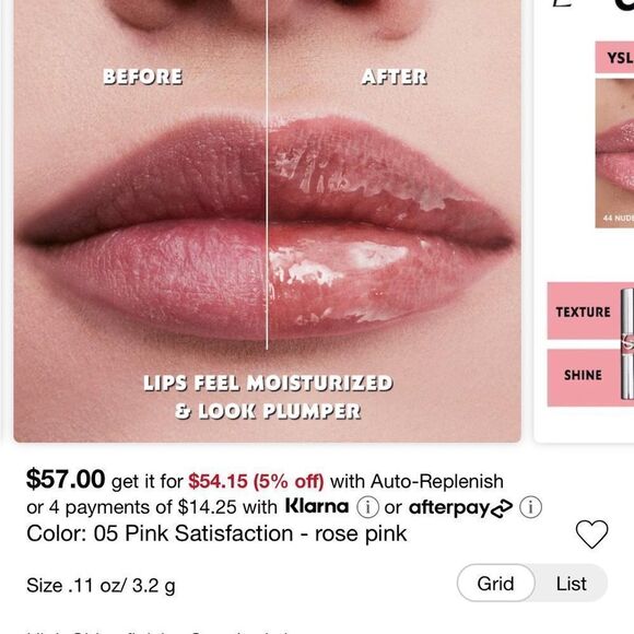 YSL CANDY GLAZE Lip Colour + BALM - Pink Satisfaction 5 - Picture 5 of 7